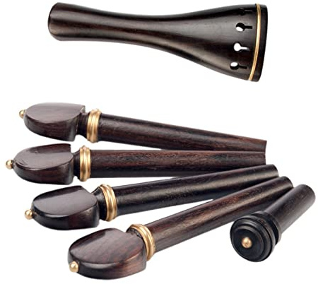 Streichinstrumente Teile Geigenteile Zubehör Ebenholz Geigenteile Set 4/4 Saitenhalter + Drehwirbel + Stachel Ebenholz Violine