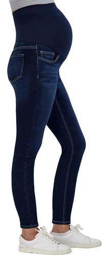 Savi Parker Women’s Maternity Jeans Over The Belly - Pregnancy Clothes for All Seasons, Maternity Pants, Dark Wash - 29 Inseam, XL