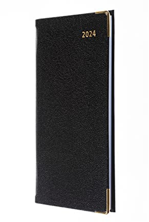 Collins Debden Business Pockets 2024 Terminplaner Slimchart Monatsansicht, Taschenkalender – Business Planer und Organizer – Januar bis Dezember 2024 Terminplaner – Wochenplaner – Schwarz – CMB.99-24