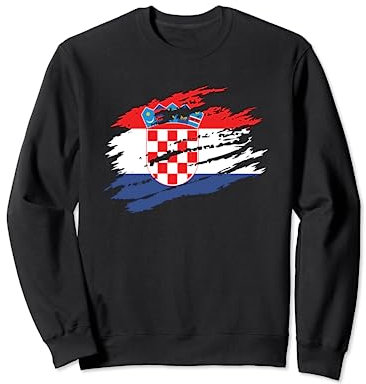 Kroatische Flagge Kroatien Fußball Handball Basketball Sweatshirt