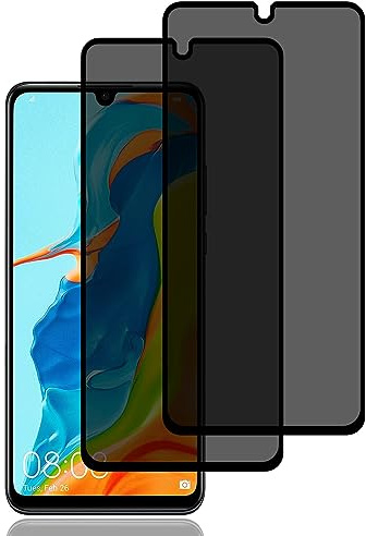 Sichtschutz Schutzfolie für Huawei P30 Lite [2 Stück], Privacy Schutzfolie | Privacy Schutzglas, 9H Härte, Kratzfest, Anti-Fingerprint, Blasenfrei, Anti Spy Displayschutzfoli für Huawei P30 Lite