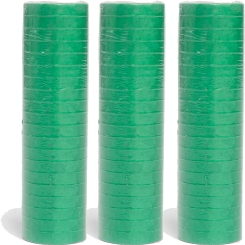 Carpeta Luftschlangen * GRÜN * als Deko und Tischschmuck | 3 Rollen je 20 Schlangen, je 4m lang | Tischdeko Party Streamers bunt Deko Tischdekoration