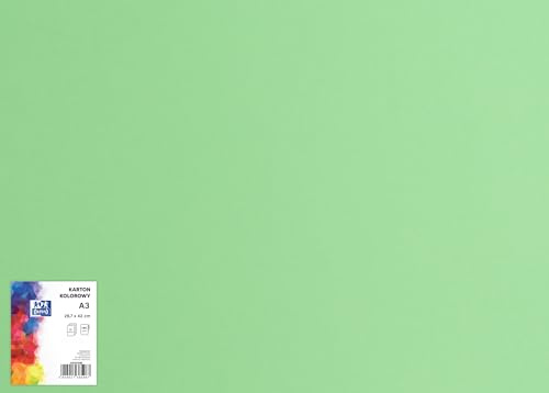 OXFORD Bastelkarton, DIN A3/ Buntes Bastelpapier/Tonpapier 160 g/m² /Bristolkarton/ 25 Blatt, Erbse. Geeignet zum Basteln, Drucken, Kopieren