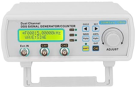Generatore di Segnali a Doppio Canale, Generatori di Funzioni di Forme D'onda Arbitrarie 40 MHz con Prestazioni Elevate e Uscita Stabile, Ideali per Ingegneria (Spina europea)