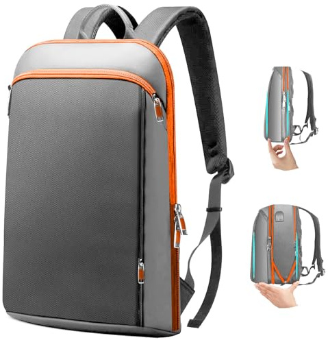 ZINZ Schlanker & Erweiterbarer Laptop-Rucksack 15-16 Zoll,G02OG01 | Diebstahlsicherer Business-Tagesrucksack, Computer-Tasche, vielseitiger Reiserucksack für Damen & Herren