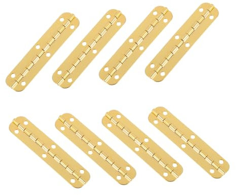 Mobestech 24stücke Mini-scharniere Durchgehende Klavierscharniere Aus Metall Für Schmuckschatullen Und Holzkisten Klappbar Und Langlebig