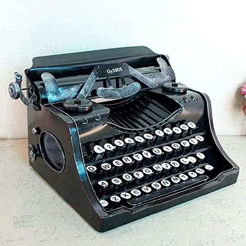 Klassisches Vintage-Modell einer manuellen Schreibmaschine, Dekoration einer antiken Schreibmaschine für den Schreibtisch zu Hause/im Büro/im Arbeitszimmer, kann keine Wörter eingeben, Filmrequisite