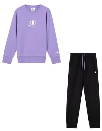CHAMPION Boys' Fleece Rib Cuff Jogger Pants, ultra-light fleece, soft and warm, elastic waistband with drawcord, printed logo, front pockets, regular fit