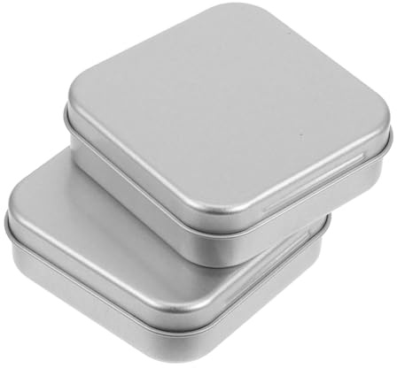 ADOCARN 2pièces Boîtes Métal Vides Lot Pour Bijoux Bonbons Articles Divers Rangement Soigné Protection