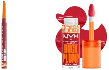 Duck Plump Lippen Make-Up Set NYX Professional Makeup Lippenkonturenstift, Duck Plump Plumping Lip Liner, 03 Flirty Flip + NYX Professional Makeup Lipgloss, Duck Plump Lip Lacquer, Cherry Spice