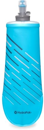 HydraPak PocketFlask Bouteille d'eau souple compressible à profil bas, idéale pour les ceintures de course et les poches ajustées avec bouchon verrouillable 500 ml