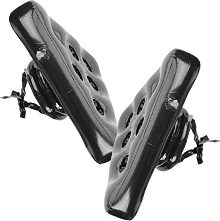 Happyyami Chapeau à Lancer D'anneaux Gonflable Noir, Jouet D'extérieur pour Garçon Et Filles Et Adultes, PVC Résistant, 2 Pièces, Porte-Boissons Triangulaire pour Jeux De Pelouse Et Bier-Pong