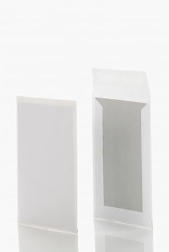 POSTHORN Kartongbaksidespåse (100 stycken) 280 x 185 mm, självhäftande fraktpåse med kartongbaksida, vita kuvert med kartongbaksida av gråkartong 450 g/m², 120 g/m²