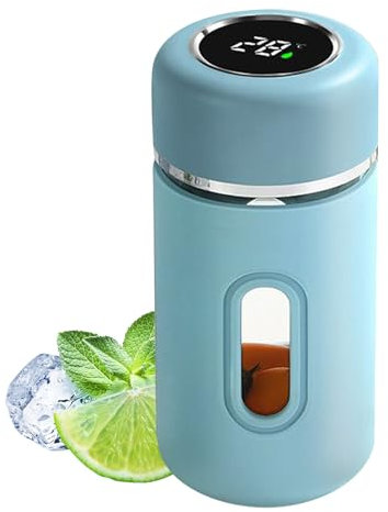 Générique Drinking Glass, 280ml Drinking Water Bottles, Portable Tea Cup Tumbler, Anti Fall Sturdy Design, 2.56x2.56x5.31 Inches, for Restaurant Camping Picnic Home Gym Daily Use Work