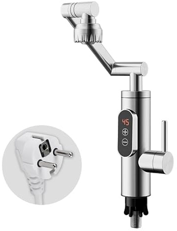 Tankless Electric Heater Kitchen Sink Faucet, Electric Hot Water Faucet 3300W, Instant Hot Water Tankless Electric Hot Water Faucet Tap for Sink Bathroom Kitchen