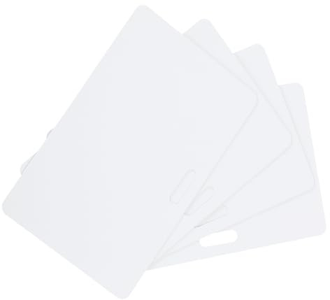 QUARKZMAN 100er Pack Blanko-PVC-Karten 15mil ID Blanko-Kreditkarten Kunststoff mit horizontaler Schlitzstanze für ID-Badge-Drucker, Grafik Weiß