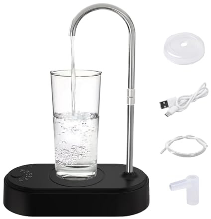 Mppchhn Dispensador De Agua para Mesilla De Noche | Dispensador Automático De Garrafas | Bomba Eléctrica Giratoria 360 Grados con 6 Modos para Acampar Trabajo Hogar Viaje Salón Exterior