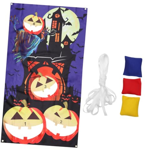 Garneck Halloween Wurfspiel Sandbag Hängender Leichter Kürbis Sandsack für Drinnen Draußen Interaktives Partyspiel für Erwachsene Tragbar Halloween Weihnachtsfeier