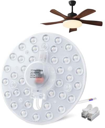 KINGYEENUO Modulo di alimentazione LED da 18 W con supporto magnetico, modulo LED rotondo da 15,5 cm di diametro, luce diurna 6000 K per lampade da soffitto, lampade da parete, sostituzione delle
