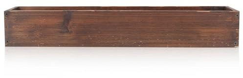 Hohopeti Fioriera in Legno Carbonizzato per Esterni e Interni Vaso Anti-corrosione Senza Contenitore per Piante Succulente e Fiori da Balcone e Giardino Cassette Naturali Decorativa
