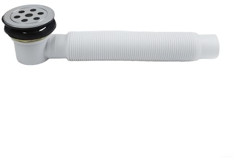 Système de tuyau de vidange de baignoire à 7 trous, solution de drainage à débit rapide pour l'élimination de l'eau, pour baignoire de pieds et baignoires, ABS blanc avec alliage de zinc (égouttoir +