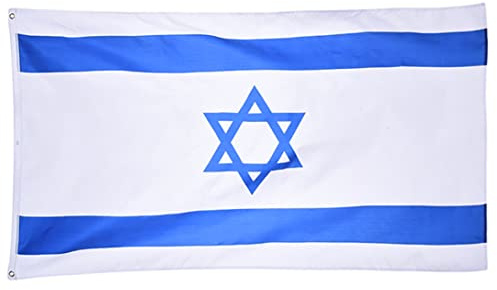Bandiera Israele 5x3FT/150x90cm Bandiera nazionale in poliestere, perfetta per esterni e interni, ornamenti da giardino