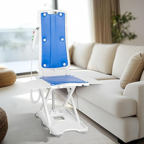 Seggiolino elettrico reclinabile per anziani, pieghevole e regolabile in altezza, per recupero autunnale e assistenza domiciliare