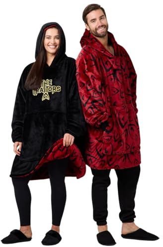 Snuggz Original Traitors Reversible Hooded Blanket – Oversized Soft Fleece Hoodie Blanket, Double-Sided Cosy Wearable Blanket with Hood & Pocket - Adult (One Size)