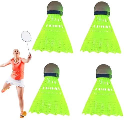 Leuchtende Federbälle | Langlebige Badminton-Federbälle mit Lichtern | Leuchtendes Badminton für Hinterhof-Badmintonspiel im Freien bei Nacht, Badmintonzubehör, Geschenke für im Teenageralter