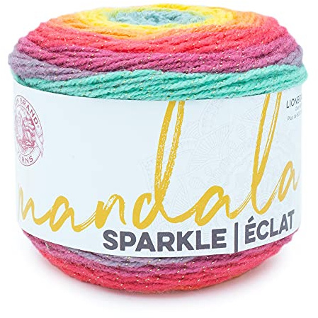 Lion Brand Yarn Mandala Sparkle Yarn, Crux, 1 Skein