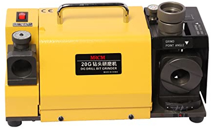 MRCM Drill bit Sharpener for High-Speed Steel, Masonry, Carbide, Cobalt, & TiN-Coated Drill Bits,with Adjustable Angles from 90° to 135°,Sharpens 3mm-20mm Drill Bits… (MR-20G)