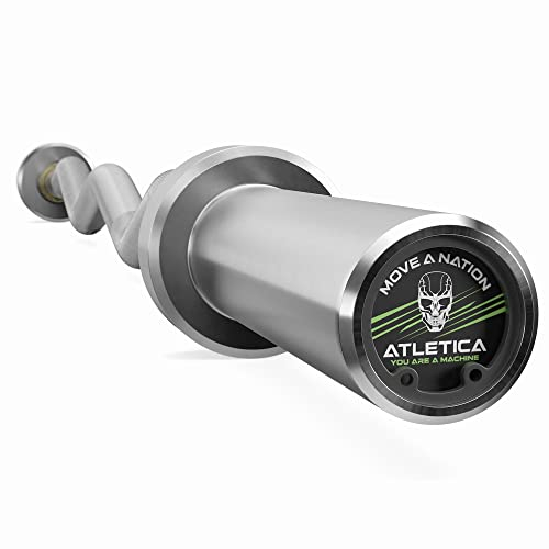 Atletica SZ Curlstange 50mm| Hard-Chrome Beschichtung (höchstmöglicher Schutz) | Mit 2 Kupfer-Lager und 8 Rollen Nadellager