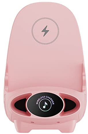 VALINK Mini silla portátil cargador inalámbrico para todos los teléfonos, mini silla, soporte de carga rápida, decoración única de escritorio, color rosa