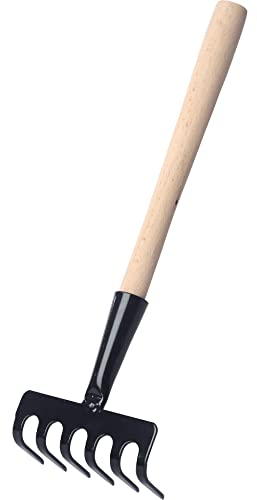 Garronda Piccolo Rastrello da Giardinaggio 6-denti Mini rastrello per Giardino GD-0003