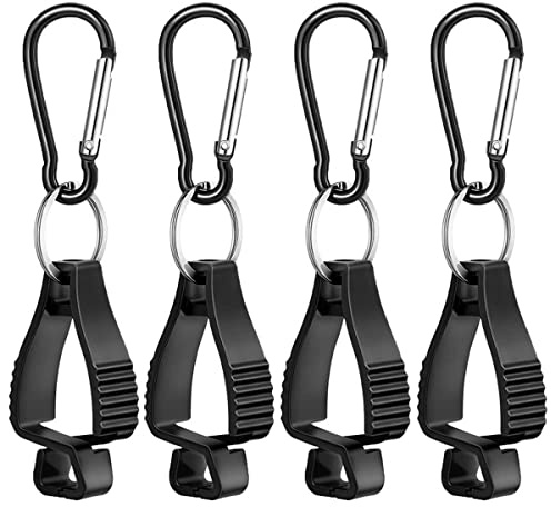 Hsthe Sea Glove Clips, Glove Clip Holder, 4 PCS Glove Grabber Clip Safety Work Glove Clip Glove Keeper, Glove Clamp Grabber Catcher Labor Glove Holder Guard Work Safety Clip for Work Gloves (Black)