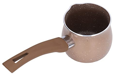 Beurre Fondant Pot Beurre Chaud, 8 Cm Mini Lait Café Pot, Antiadhésif Lait Casserole Avec Poignée En Alliage D'aluminium Casserole Marmite Pour Café Beurres Chocolat(brun)