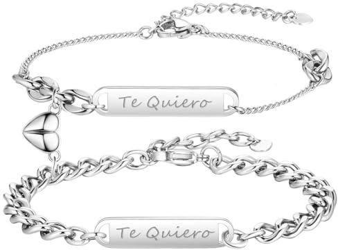Gkmamrg San Valentin Regalos para Parejas Aniversario Pulseras - Regalo Novio Novia Regalos Navidad Pulsera magnética para Parejas conectadas