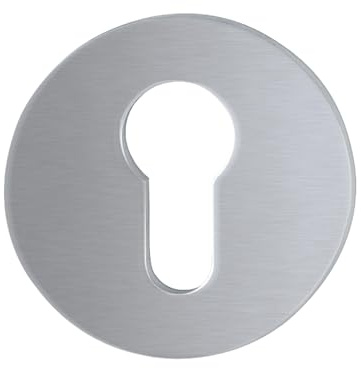 Runde PZ-Kleberosette Ø 55 mm, Silber, selbstklebend