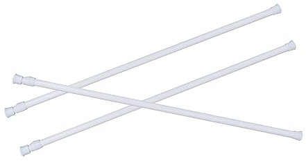 Cabilock 3 Stücke Einziehbare Vorhangstangen Kohlenstoffstahlstange Ausziehbare Teleskop-duschvorhangstange