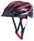 Fahrradhelme mit Beleuchtung, Rennradhelm Atmungsaktiv - Mountainbike-Helme mit Sicherheitsrücklicht, Verstellbarem Knopf und Abnehmbarem Innenfutter-Rot