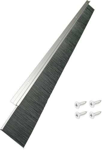 Retsun Extra-Wide Door Brush Strip 61mm (2.4) × 880mm (34.6) | Aluminium Frame with PP Bristles • Brush Seal for Wide Door Gaps • Draft Excluder • Blocks Draughts, Dust & Pests