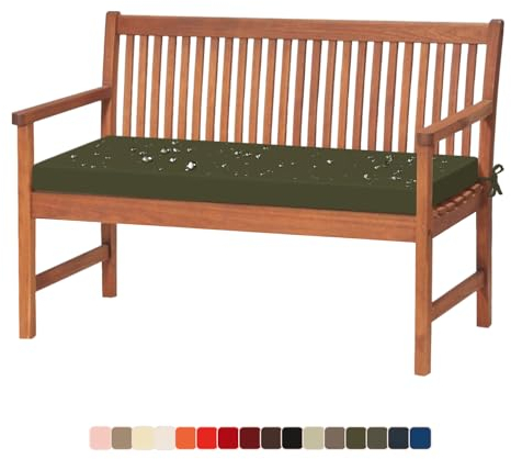Lsjoaw Bankauflage 120X45X3CM Bankkissen Sitzauflage Sitzkissen wasserdicht Gartenbankauflage Schaukelkissen für Gartenbank Schwingen Bankpolster Outdoor für Fensterbank Gartenkissen Grün