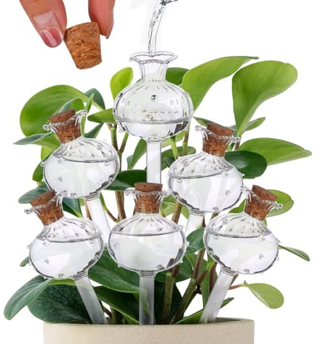6 globos de riego automático para plantas de cactus, dispositivos de riego automático de plantas, bolas de riego de plantas, bombillas de riego de plantas, globos de riego de plantas, globos de riego