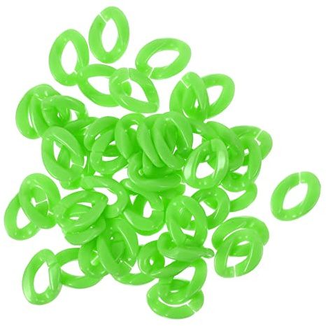 NUOBESTY 150stücke Diy Schmuckverbinder Aus Fluoreszierendem Acryl Ringförmige Kettenverschlüsse Für Armband- Ohrring Schlüsselring-herstellung Langlebig Und Praktisch
