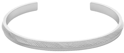 Fossil Damen Edelstahl mit offener Manschette Armspange