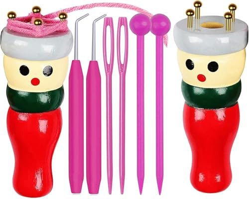 LetCart Pack French Knitting Dolly Set, French Knitting Doll Knitting Dolly Set, Beginners Knitting Kit for Beginners to Learn to Make Favorite Items Like Cushions Scarves Headbands Hats Socks