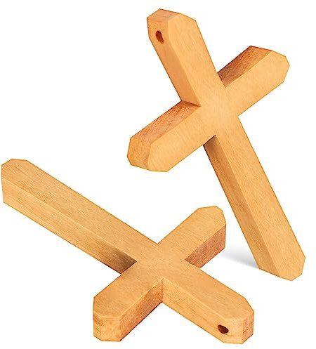 Warmhm 6stücke Handgehaltene -kreuze Olivenholz Tragbare Jesus-kreuze Für Gebet Und Handwerksprojekte Für Taufen Und Christliche Anlässe