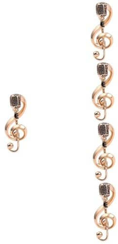 VALICLUD 5st Musiknotenbrosche Mikrofonstifte Neuheit Brosche Anstecknadel Für Kleidung Anstecknadel Für Männer Geburtstagsnadeln Für Frauen Brosche Damen Musik Reversnadel Legierung Golden