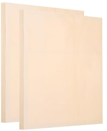 PATIKIL 10 x 10 Inch Wood Panel Board, 2 Pack Unfinished Wooden Canvas Boards Square Blank Deep Cradle Board for Painting Pouring DIY Art Use with Oils Acrylics