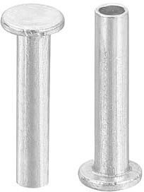QUARKZMAN 50Pcs Rivets Semi-Tubulaires 2,5mm x 12mm en Aluminium Argenté | Rivet Tubulaire Semi-Tubulaire à Tête Plate, Rivet Métallique, pour la Réparation Industrielle, et Domestique